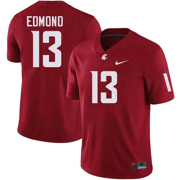 Men #13 Jaylon Edmond Washington State Cougars College Football Jerseys Stitched-Crimson